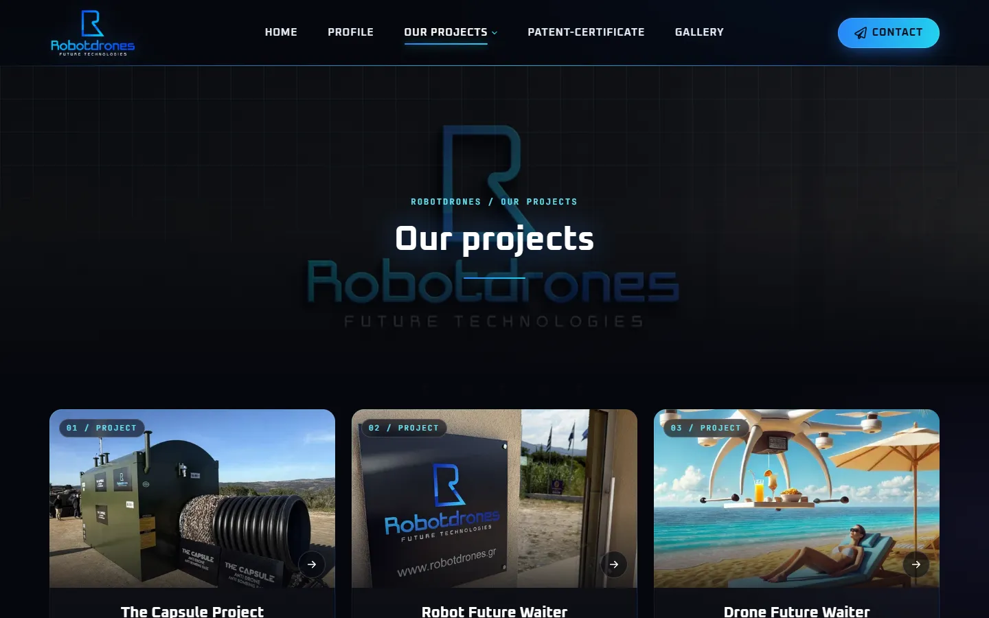Ιστοσελίδα Robotdrones